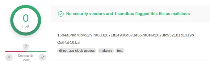 Screenshot of FUD AsyncRAT downloader.