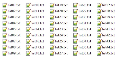 Screenshot of files with names of machines identified by the attackers.