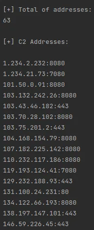 Screenshot of Python script to extract Emotet’s C2 addresses.