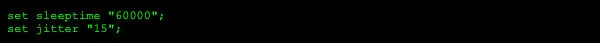 C2 Malleable Profile Settings (beaconing timing)