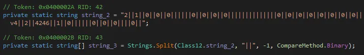 Screenshot of CyaX-Sharp configuration string.