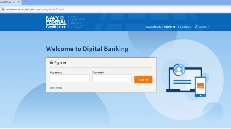 Glitch-hosted Phishing Uses Telegram & Fake CAPTCHAs to Target Navy Federal Credit Union Customers