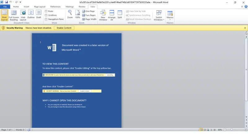 A Look at the Nim-based Campaign Using Microsoft Word Docs to Impersonate the Nepali Government