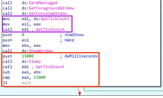 Example of trick to evade sandbox analysis.