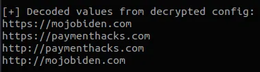Figure showing BlackMatter’s C2 server addresses.