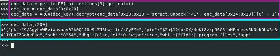 Decrypting REvil configuration using Python